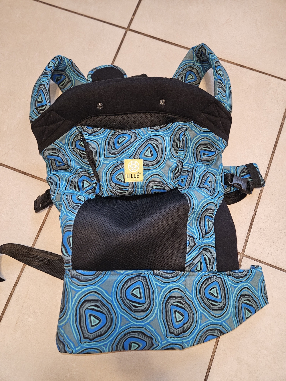 LÍLLÉbaby Blue Geode Pattern Kids Backpack
